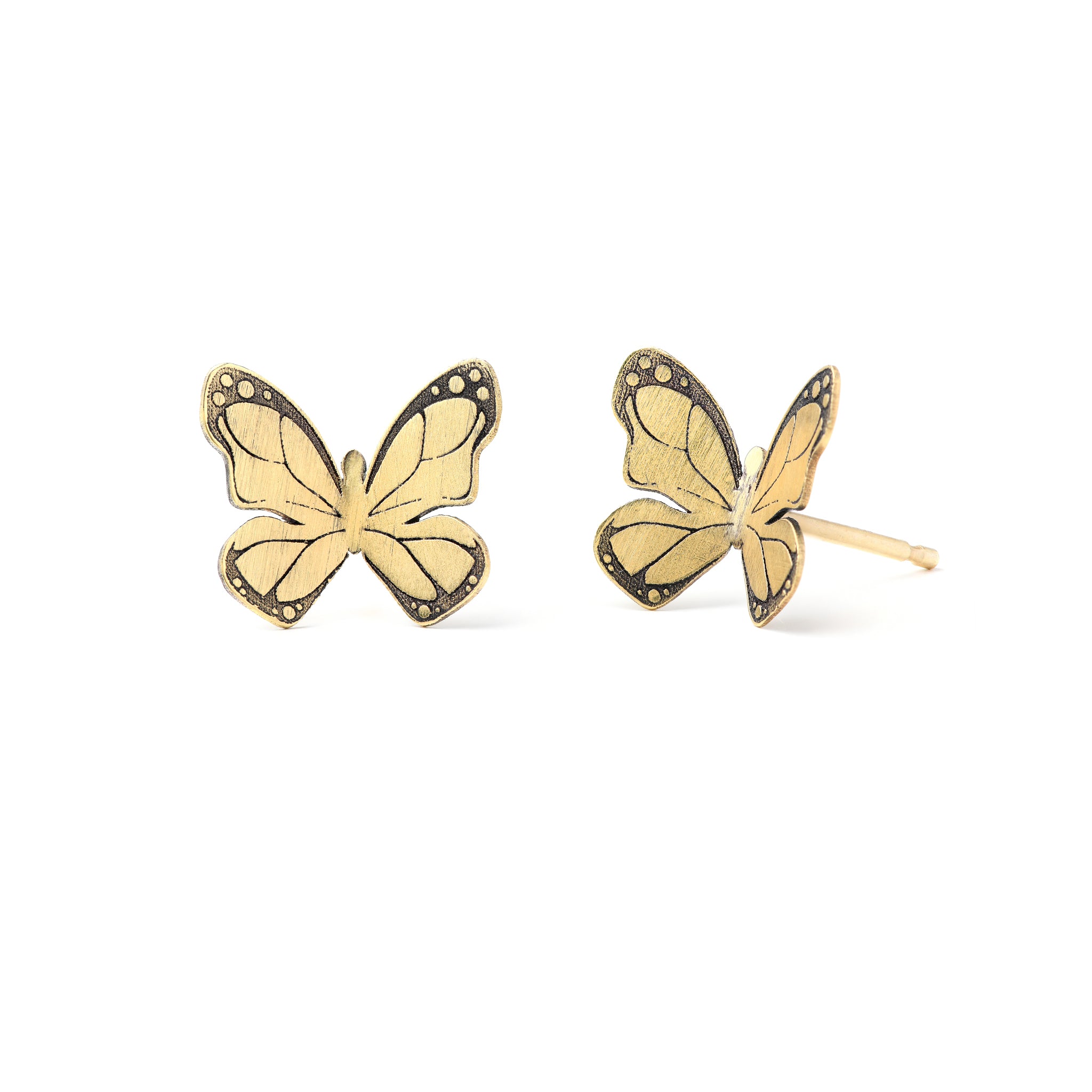 Butterfly November Birthstone Citrine Pale Yellow Stud Earrings – Aurora  Tears